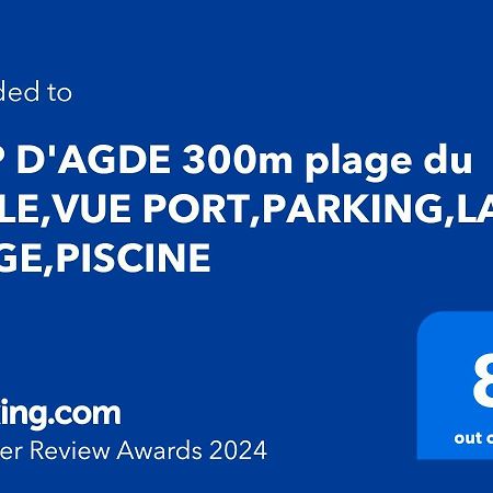 Cap D'Agde 300M Plage Du Mole,Vue Port,Parking,Lave Linge,Piscine Lejlighed Eksteriør billede