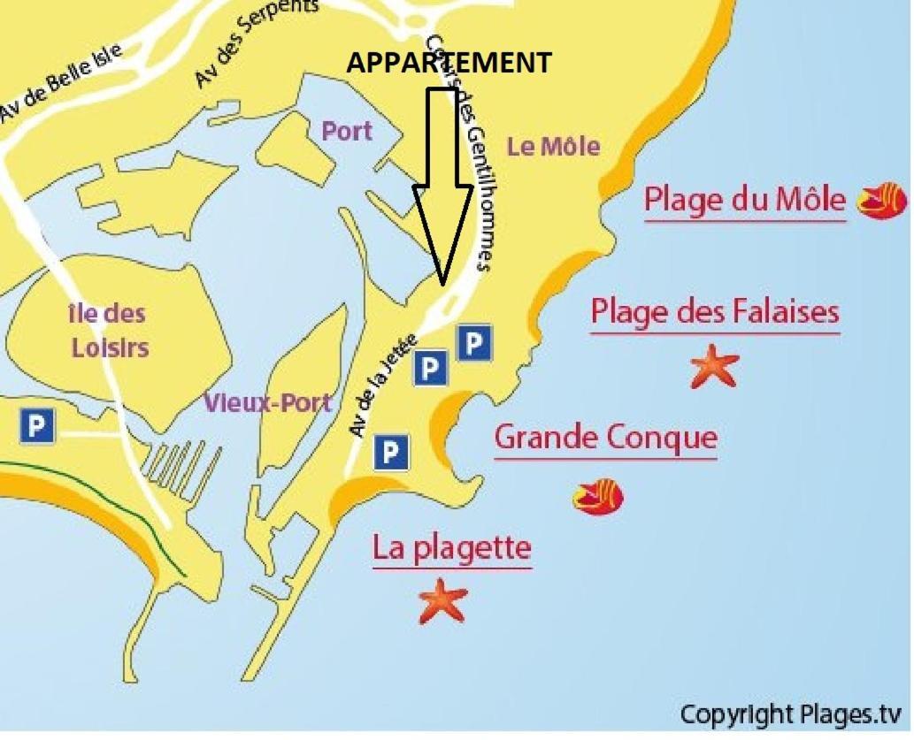 Cap D'Agde 300M Plage Du Mole,Vue Port,Parking,Lave Linge,Piscine Lejlighed Eksteriør billede